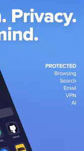 DuckDuckGo, optional Duck.ai screenshot