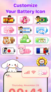 Emoji Battery Icon Customize screenshot