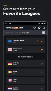 Futbol24 soccer livescore app screenshot