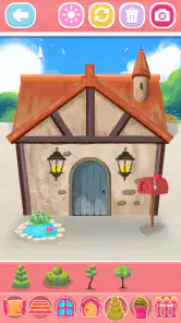 Glitter House coloring for kid screenshot