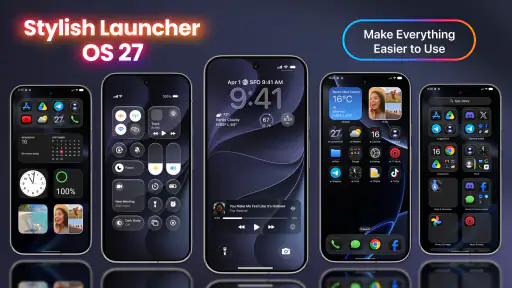 Launcher OS 27 : Liquid Glass screenshot
