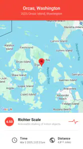 My Earthquake Alerts - Map screenshot