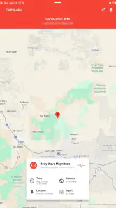 My Earthquake Alerts - Map screenshot