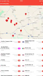 My Earthquake Alerts - Map screenshot