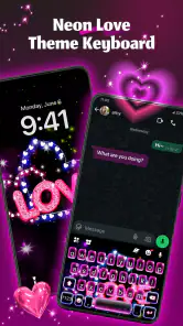 Neon Love 主题键盘 screenshot