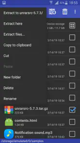 RAR screenshot