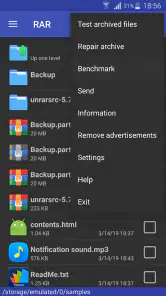 RAR screenshot