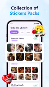 Romantic Stickers - WAStickers screenshot