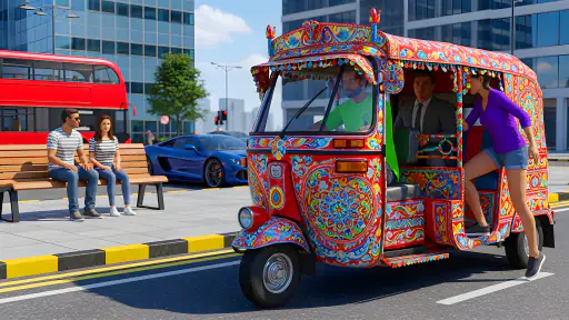 Tuk Tuk Rickshaw Ev Auto Game screenshot