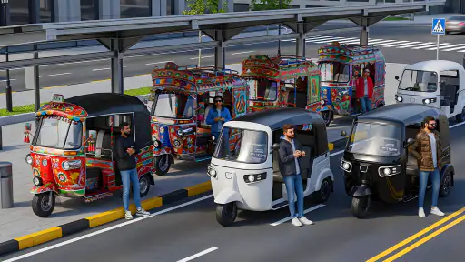 Tuk Tuk Rickshaw Ev Auto Game screenshot