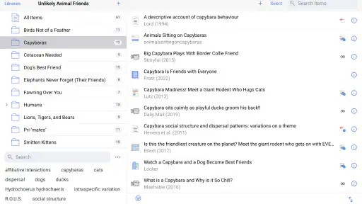 Zotero screenshot