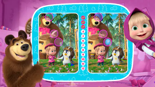 玛莎和熊。益智教育游戏 screenshot