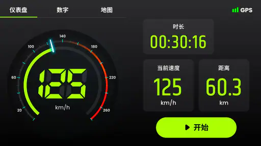 车速表 & 里程表 - GPS 数字车速表，检测时速 screenshot