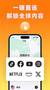 闪连VPN:超快无限VPN加速器,安全加速 screenshot
