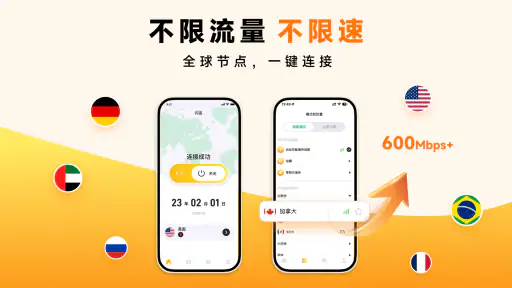 闪连VPN:超快无限VPN加速器,安全加速 screenshot